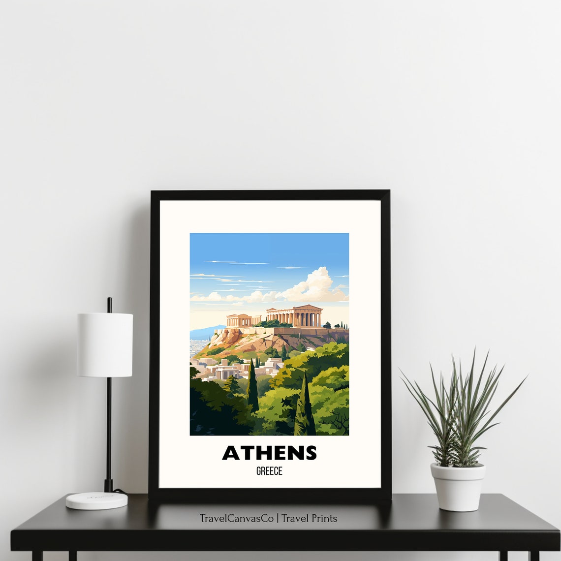Athens Greece Acropolis Parthenon Hill Ancient Ruins Travel Poster - Image 3