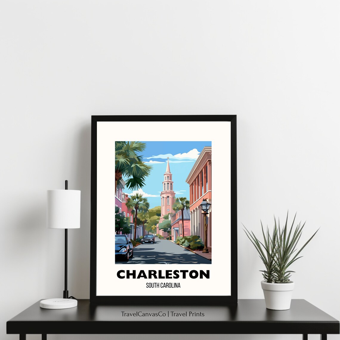 Charleston South Carolina Historic Street Scene Travel Poster - Image 3
