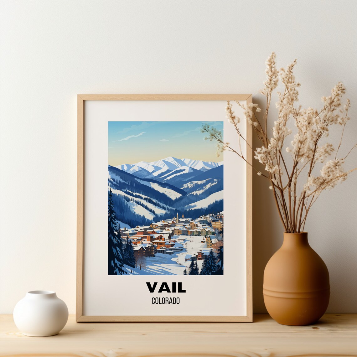 Vail Travel Poster, Colorado Mountain Landscape - Image 2