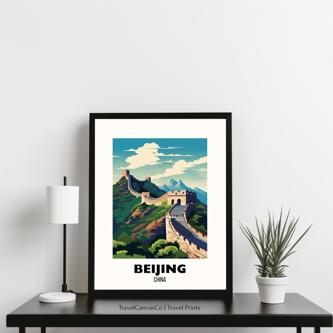 Beijing China Great Wall Mountain Winding Landscape Travel Poster - Image 3