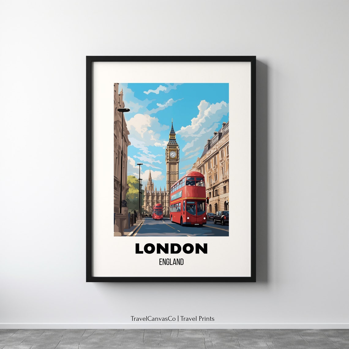 London Travel Poster Wall Art City Art Poster Europe Travel Prints England Wall Art London Gift London Print Wall Art