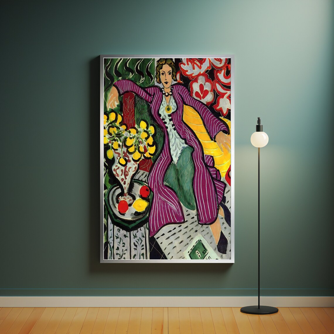 Matisse Woman In A Purple Coat Fauvist Reproduction Fine Art Poster - Image 3
