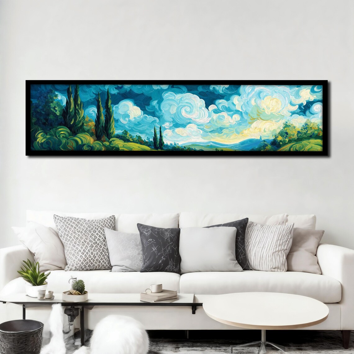 Panoramic Abstract Landscape Art Modern Wall Decor For Living Room Landscape Modern Home Decor Unique Gift For Art Lovers - Image 3