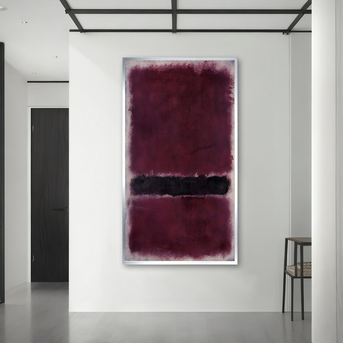 Modern Mark Rothko Art Minimalist Burgundy Black Wall Decor Contemporary Home Decor Mark Rothko Artwork Luxury Gift - Image 3