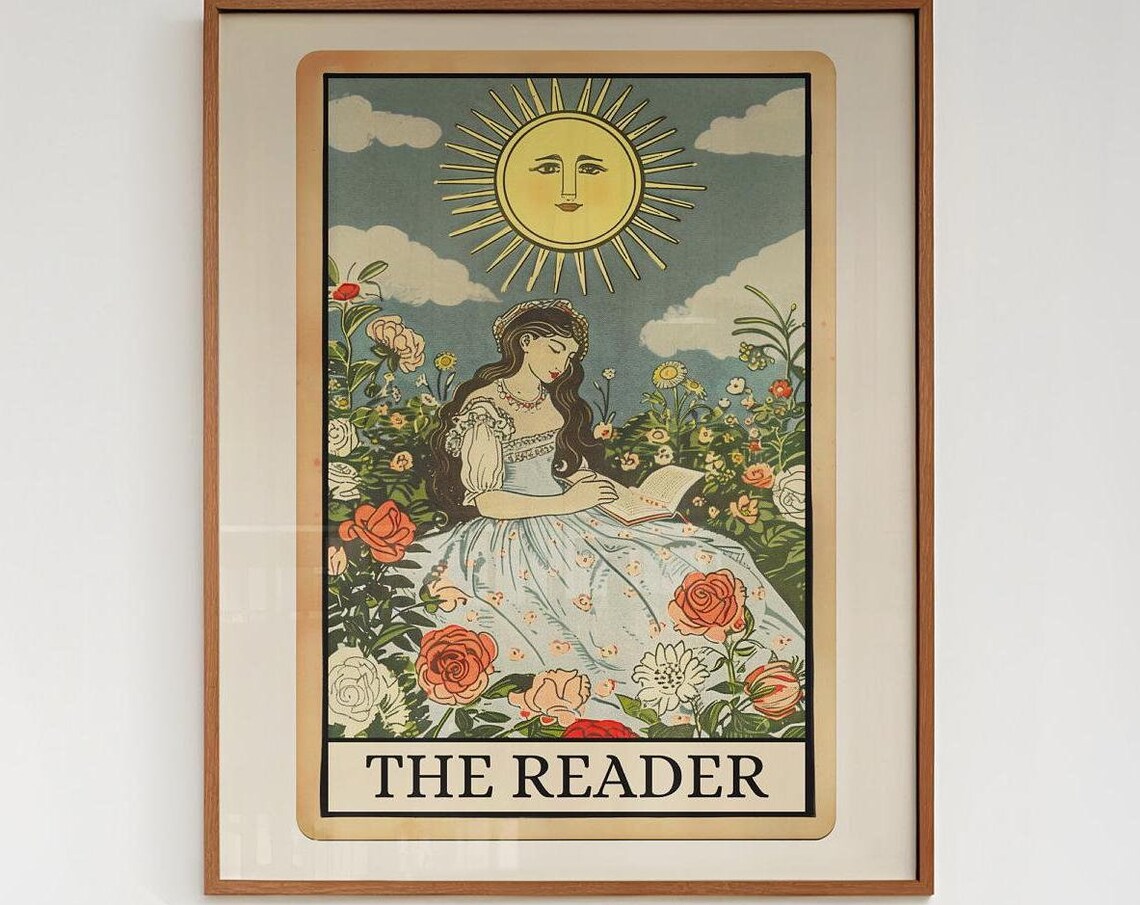 The Reader Tarot Card, Witchy Bookish Art Print - Image 4