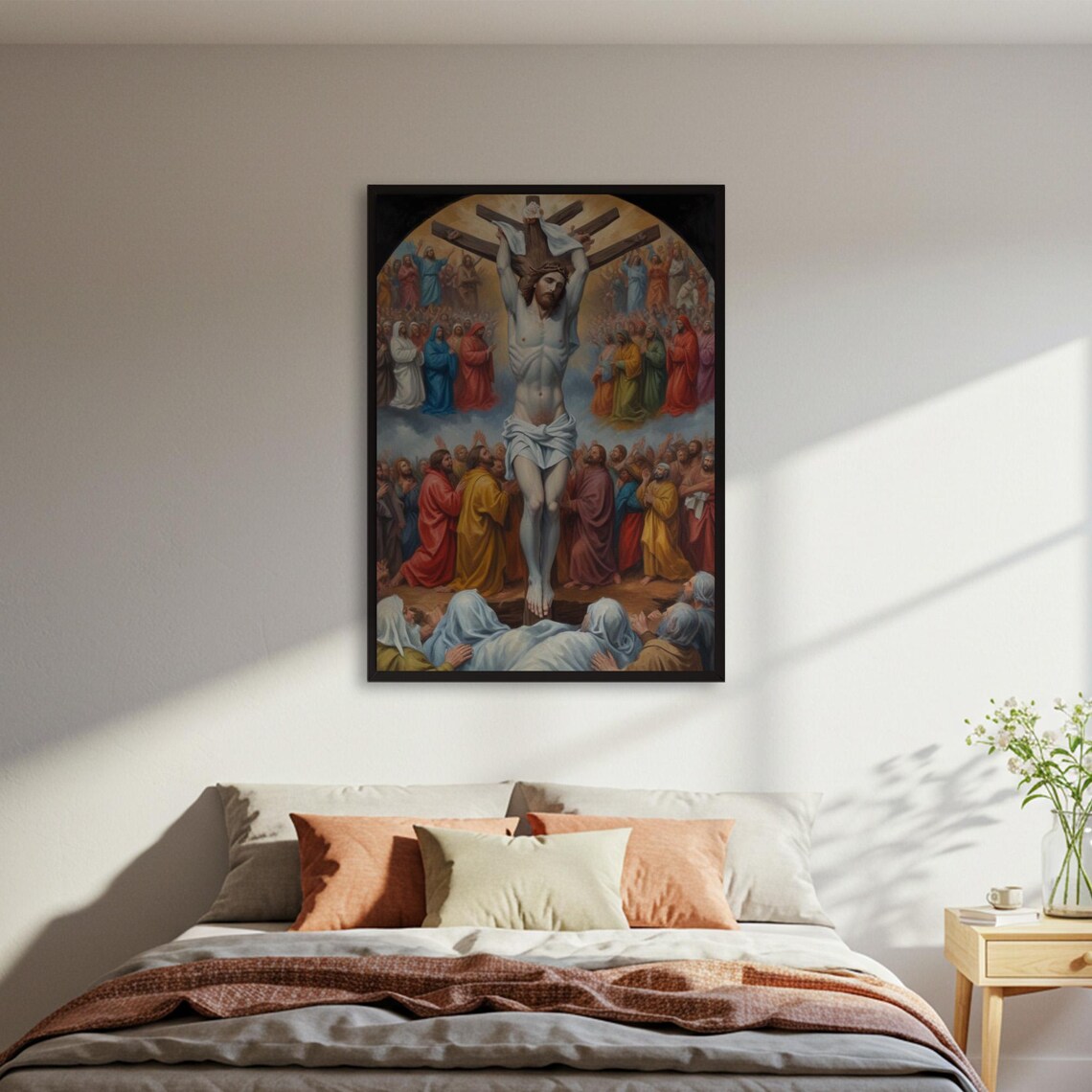 Crucifixion of Jesus Christ Religious Oil Painting Art Poster