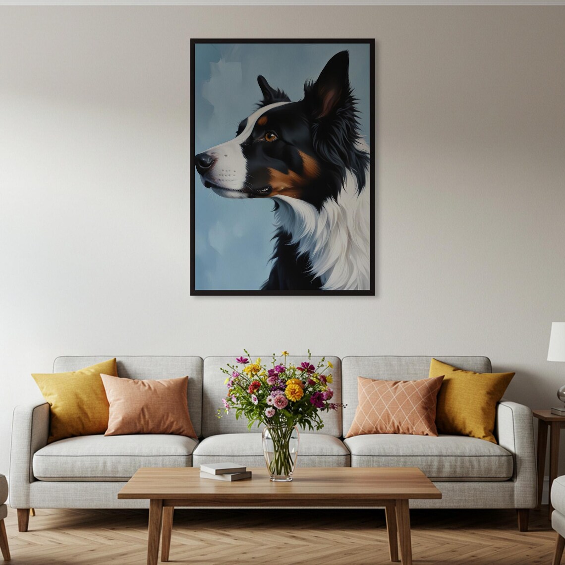 Border Collie Pet Portrait, Realistic Art Print - Image 4