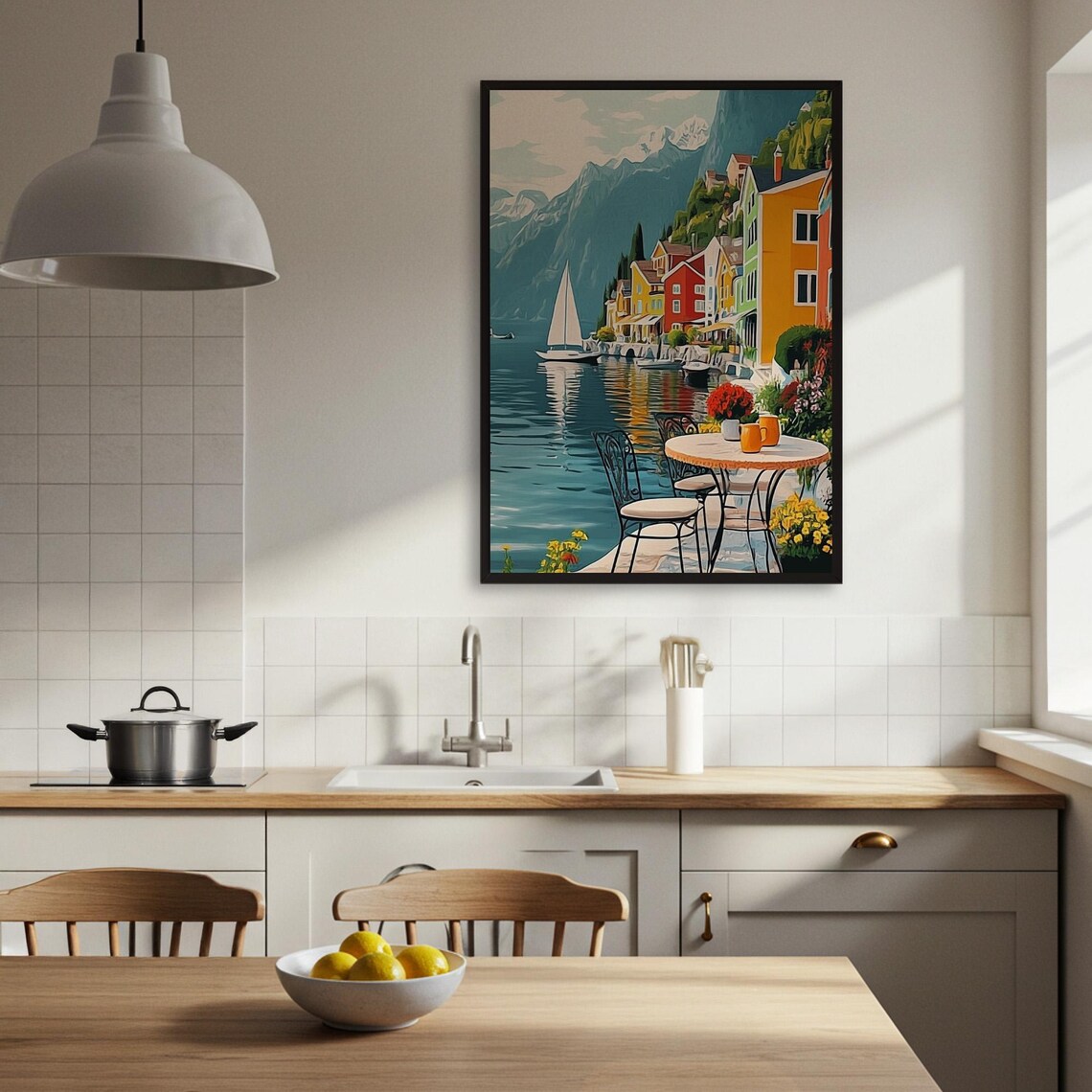 Lake Town Landscape Poster, European Travel Decor - Image 3