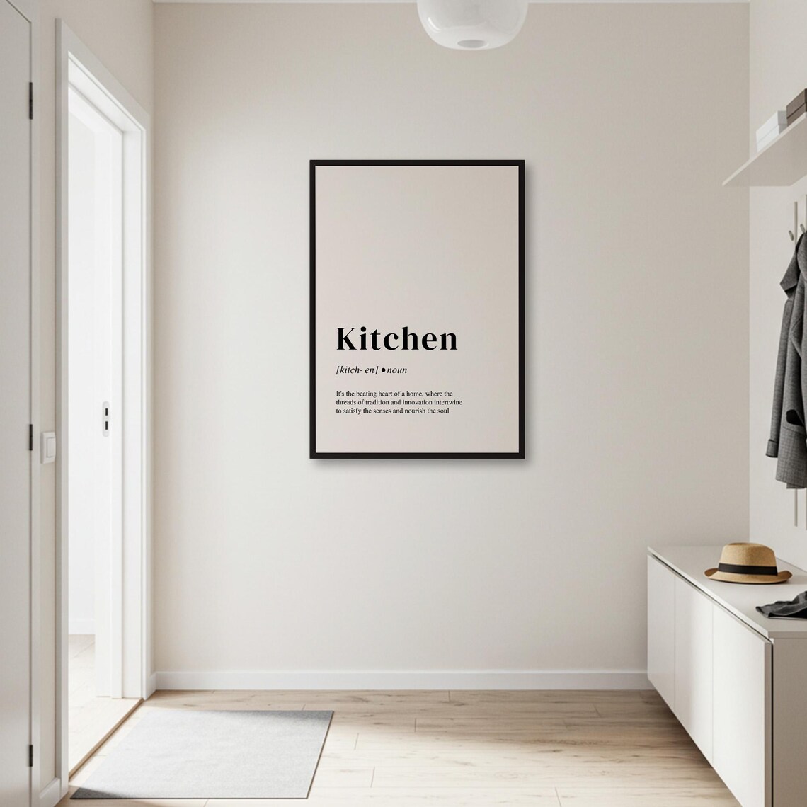 Kitchen Definition Minimalist Typography Art Print - Image 3