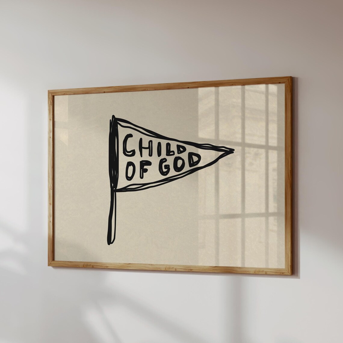 Child Of God Pennant Print, Christian Wall Art