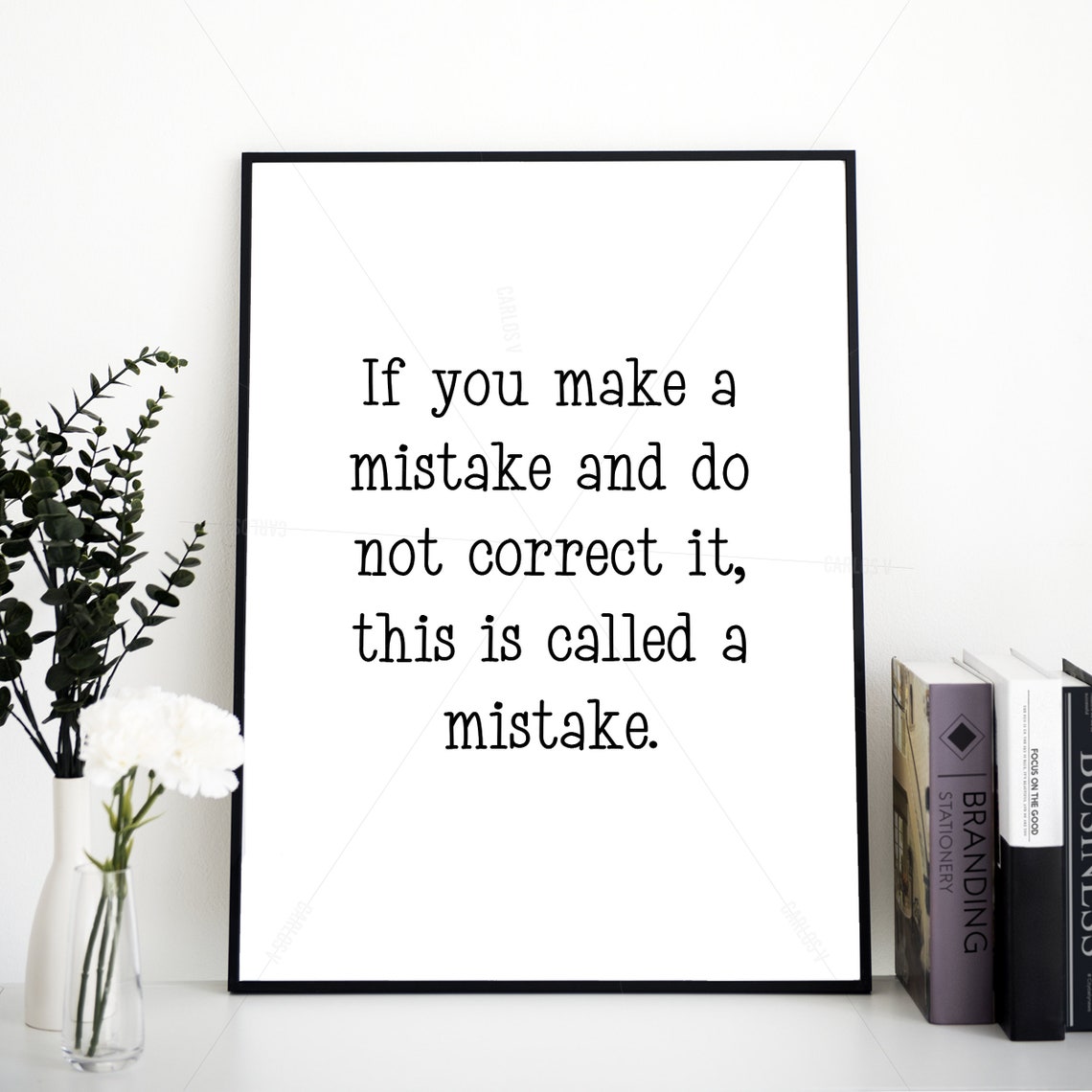 Confucius If You Make a Mistake and Do Not Correct It Quote Wall Art