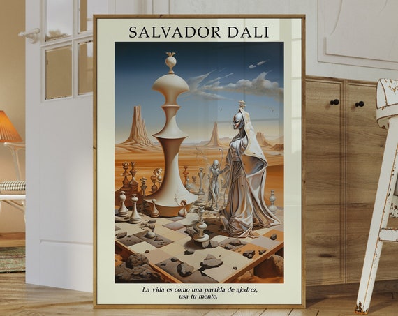 Salvador Dali Life Is Chess Surreal Art Print