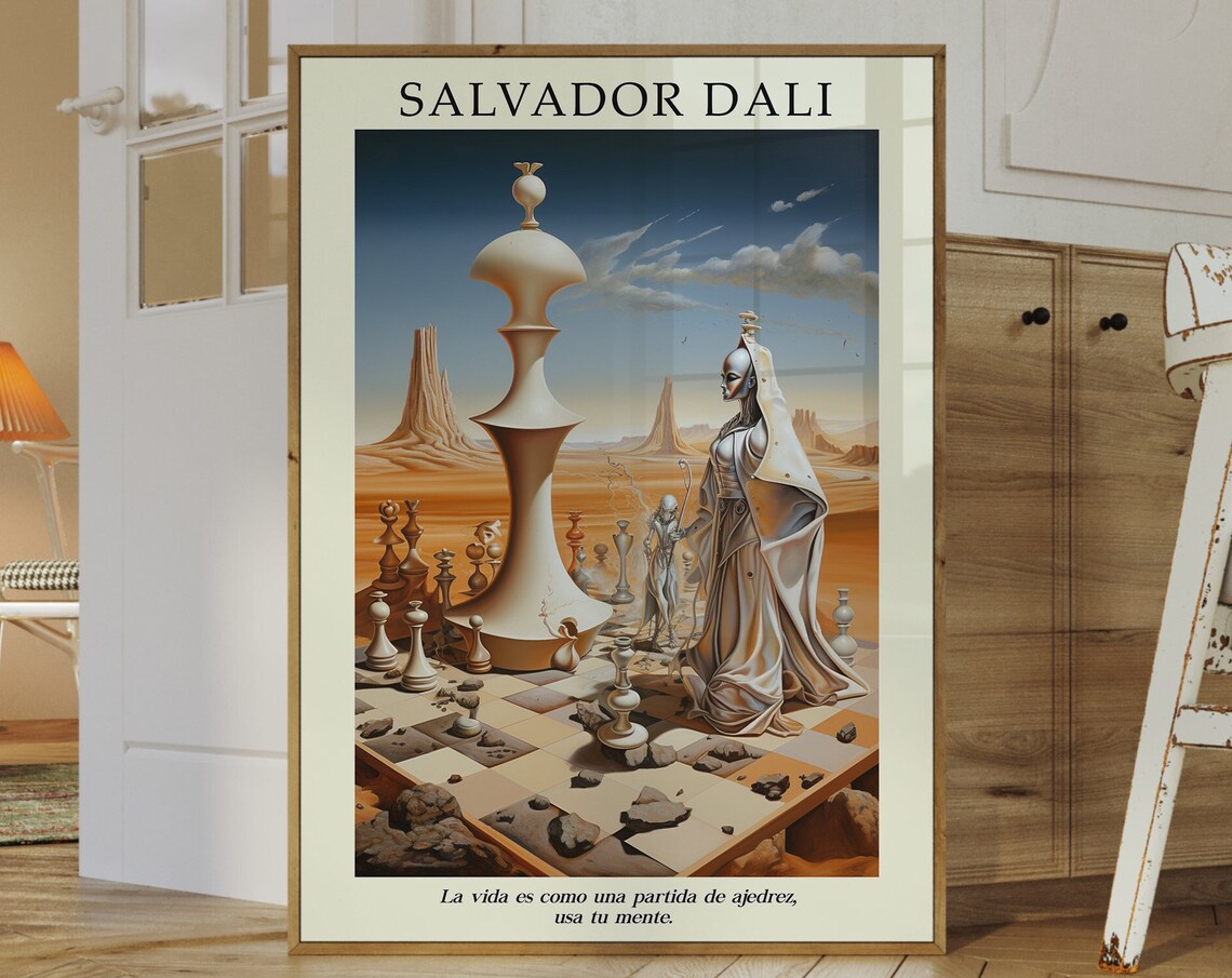 Salvador Dali Life Is Chess Surreal Art Print