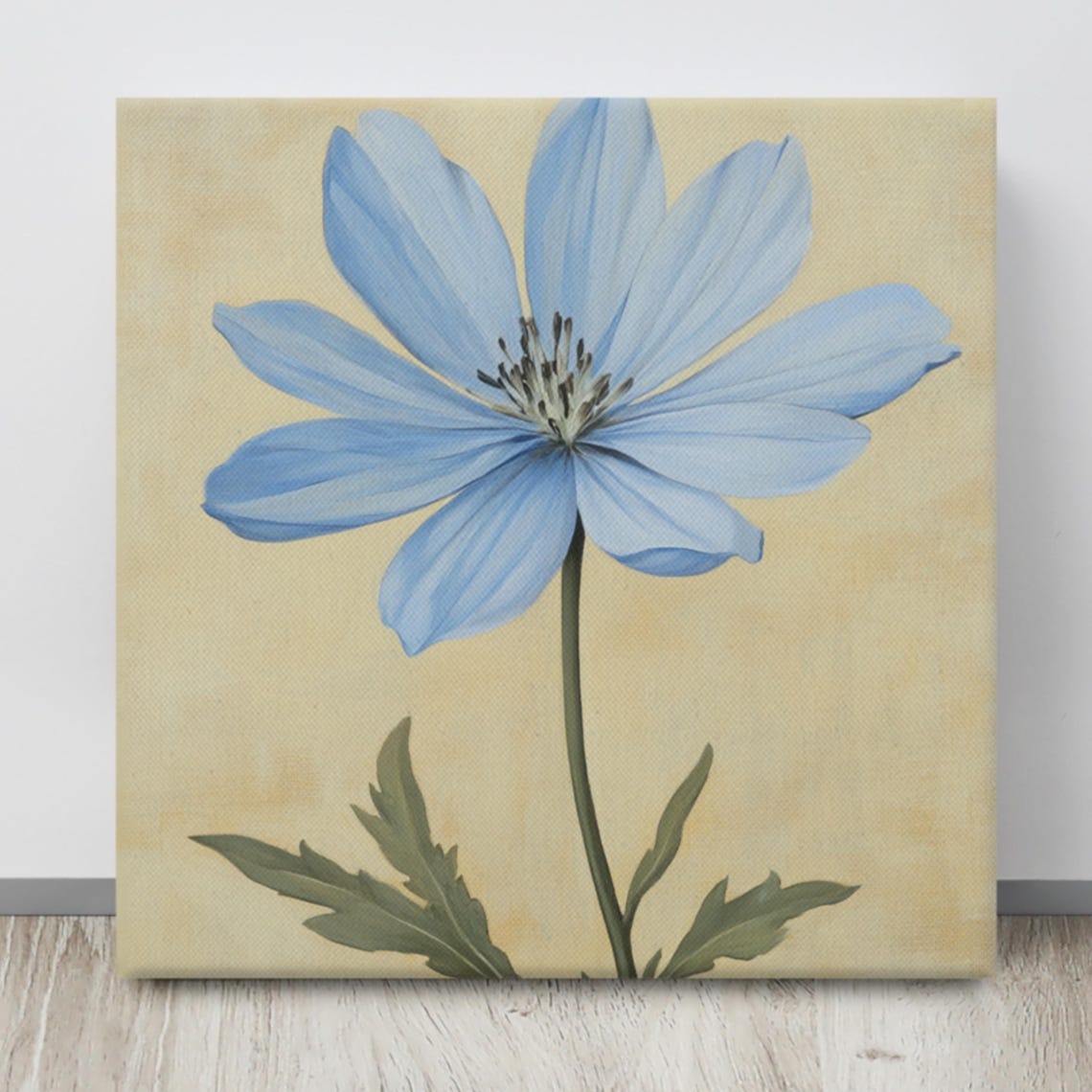 Blue Chicory Flower Vintage Botanical Aged Paper Floral Art Poster - Image 4