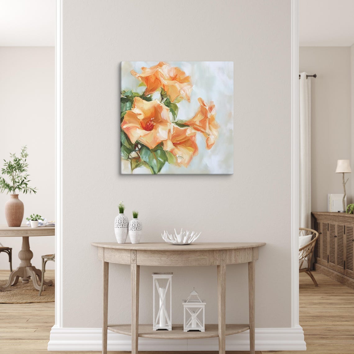 Trumpet Vine Flower Print Trumpet Vine Art Trumpet Vine Flower Flower Wall Art Trumpet Vine Plant Painting Print - Image 3