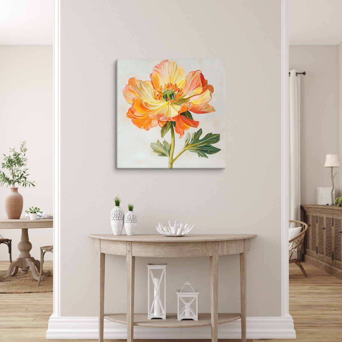 Geum Flower Print Wall Art Orange Geum Flower Painting Print Flower Wall Art Orange Wall Art Geum Art Print - Image 4
