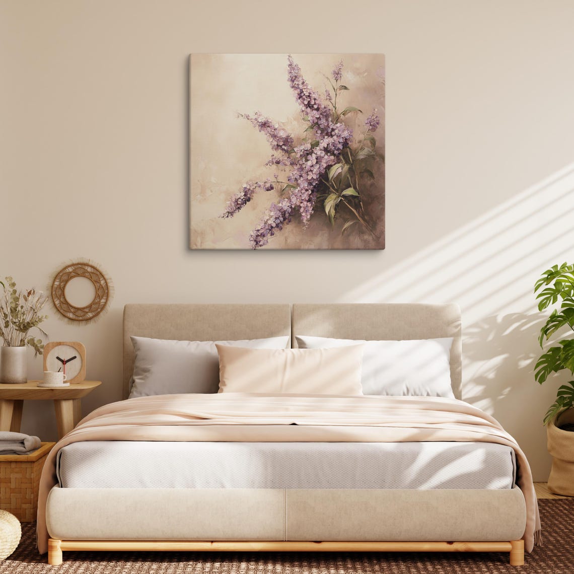 Lavender Lilac Clusters Vintage Botanical Floral Art Wall Poster - Image 2