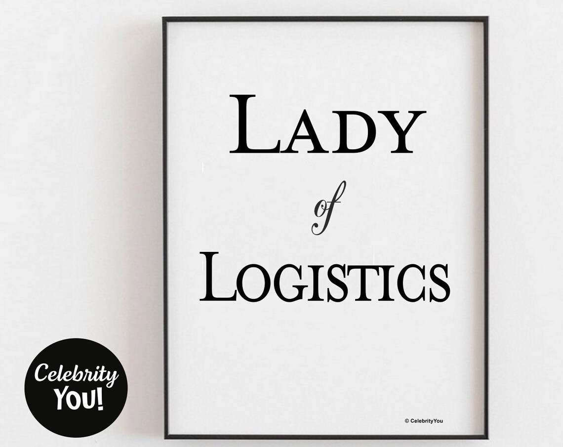 Lady of Logistics Elegant Supply Chain Gift for Her Wall Art