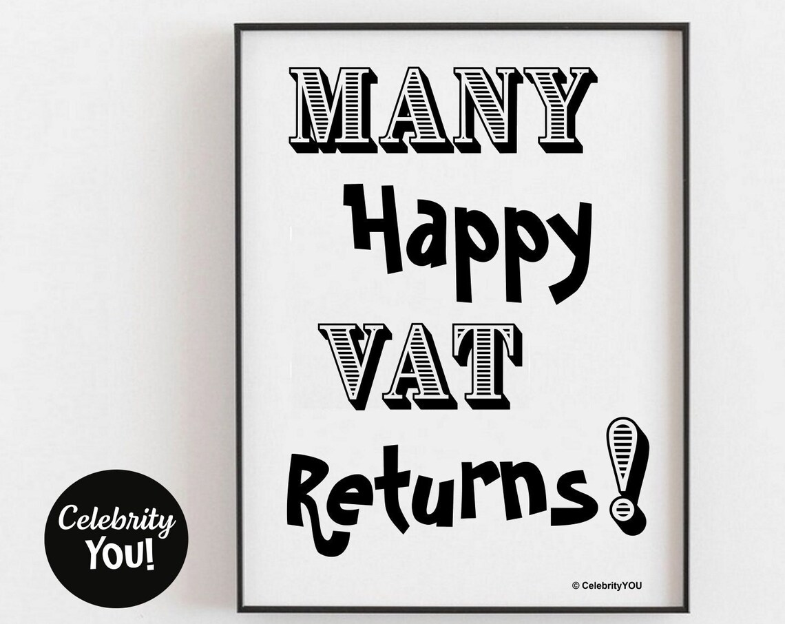 Many Happy VAT Returns Funny Tax Accountant Gift Office Poster
