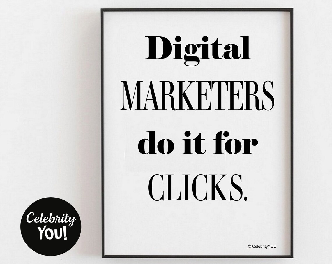 Marketing Poster Print, Funny Office Decor Quote