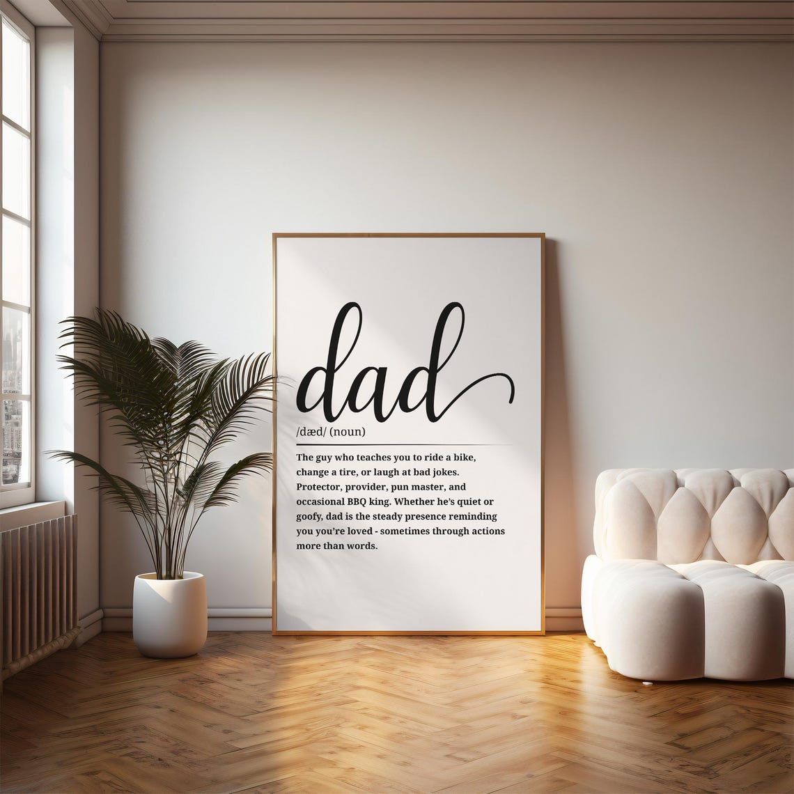 Dad Dictionary Definition Funny Father Gift Family Tribute Wall Art - Image 6