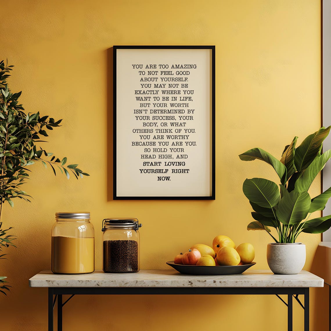 You Are Too Amazing Self Worth Affirmation Encouragement Quote Poster - Image 4