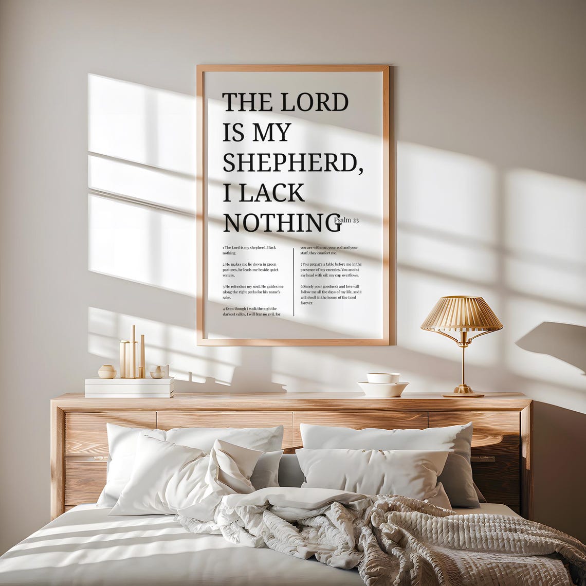 Psalm 23 The Lord Is My Shepherd Full Chapter Scripture Poster - Image 2