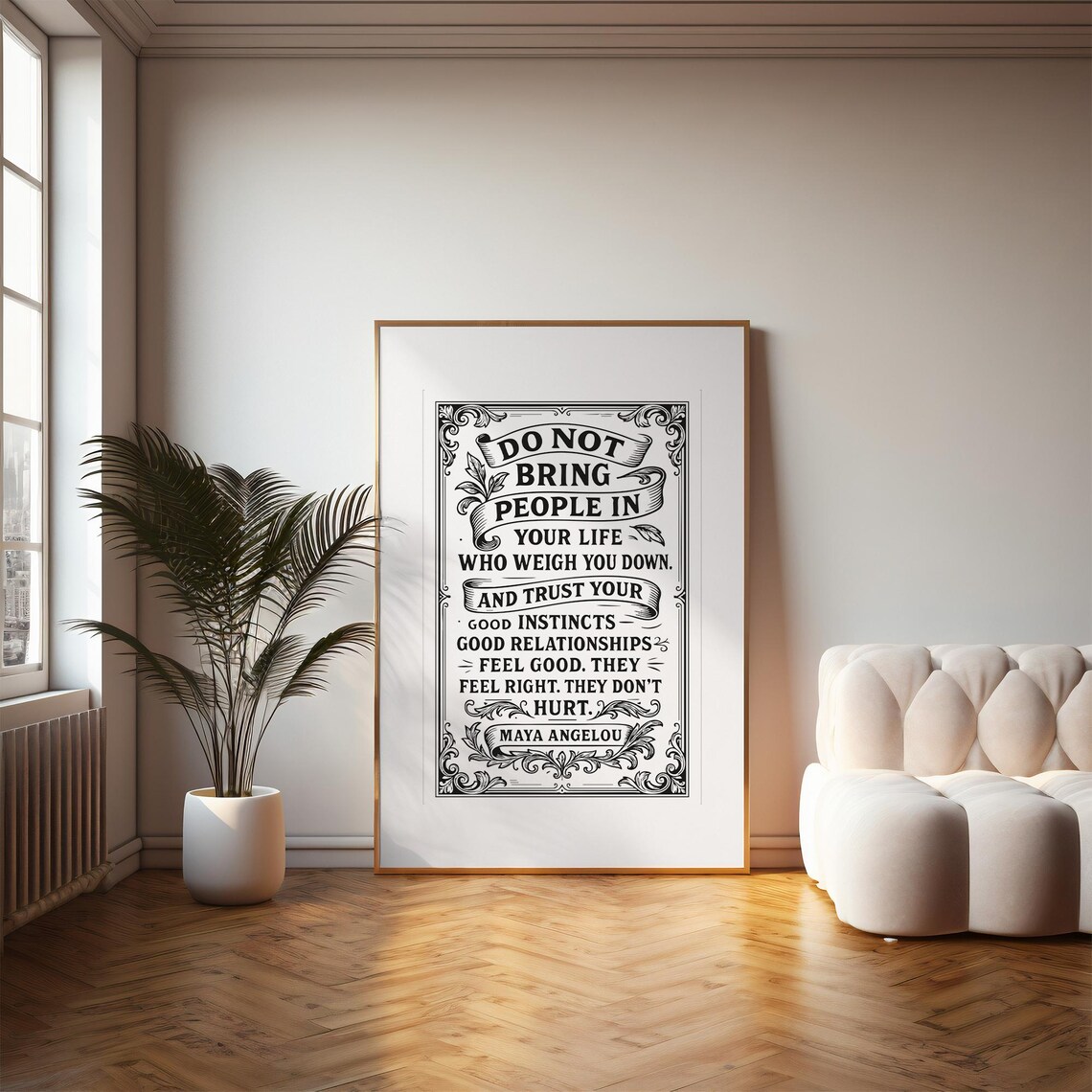 Maya Angelou Relationships Quote Art Print - Image 4