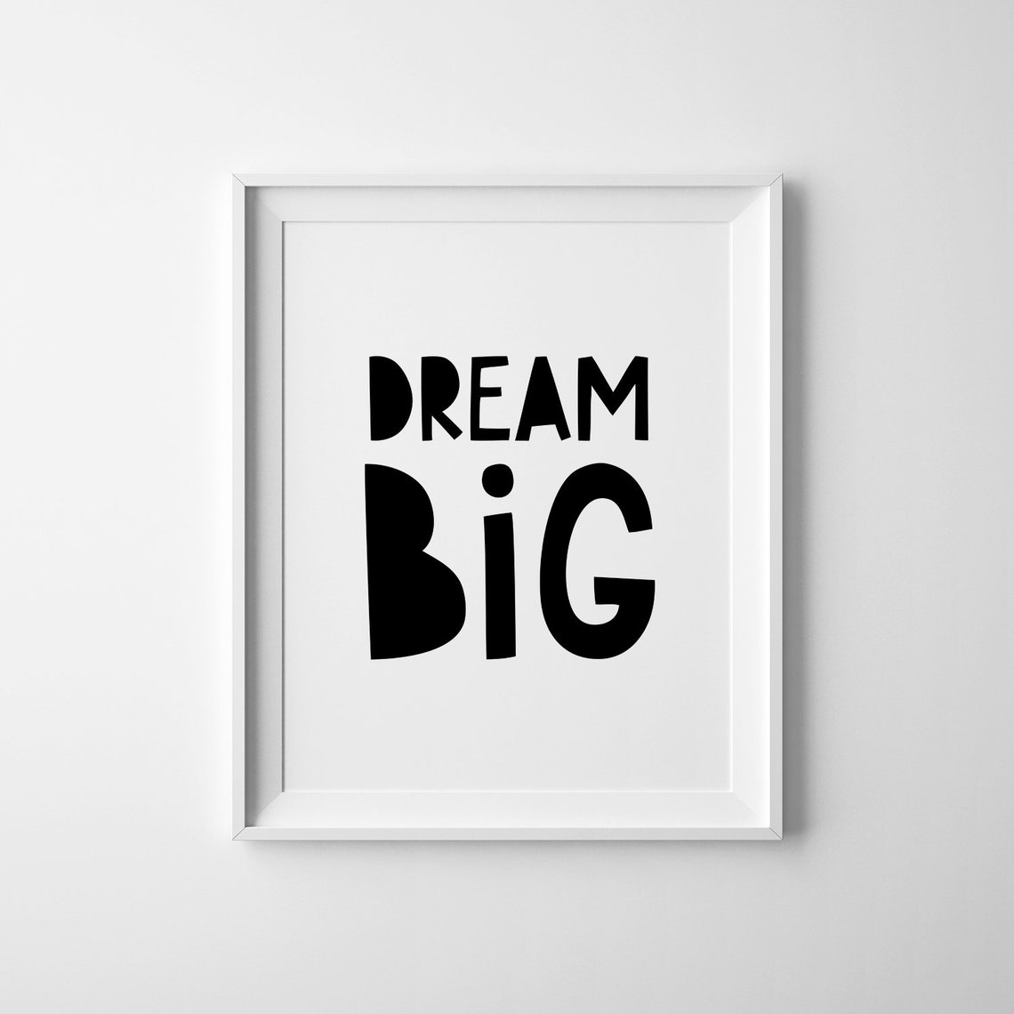 Dream Big Bold Playful Letters Kids Room Nursery Motivational Poster