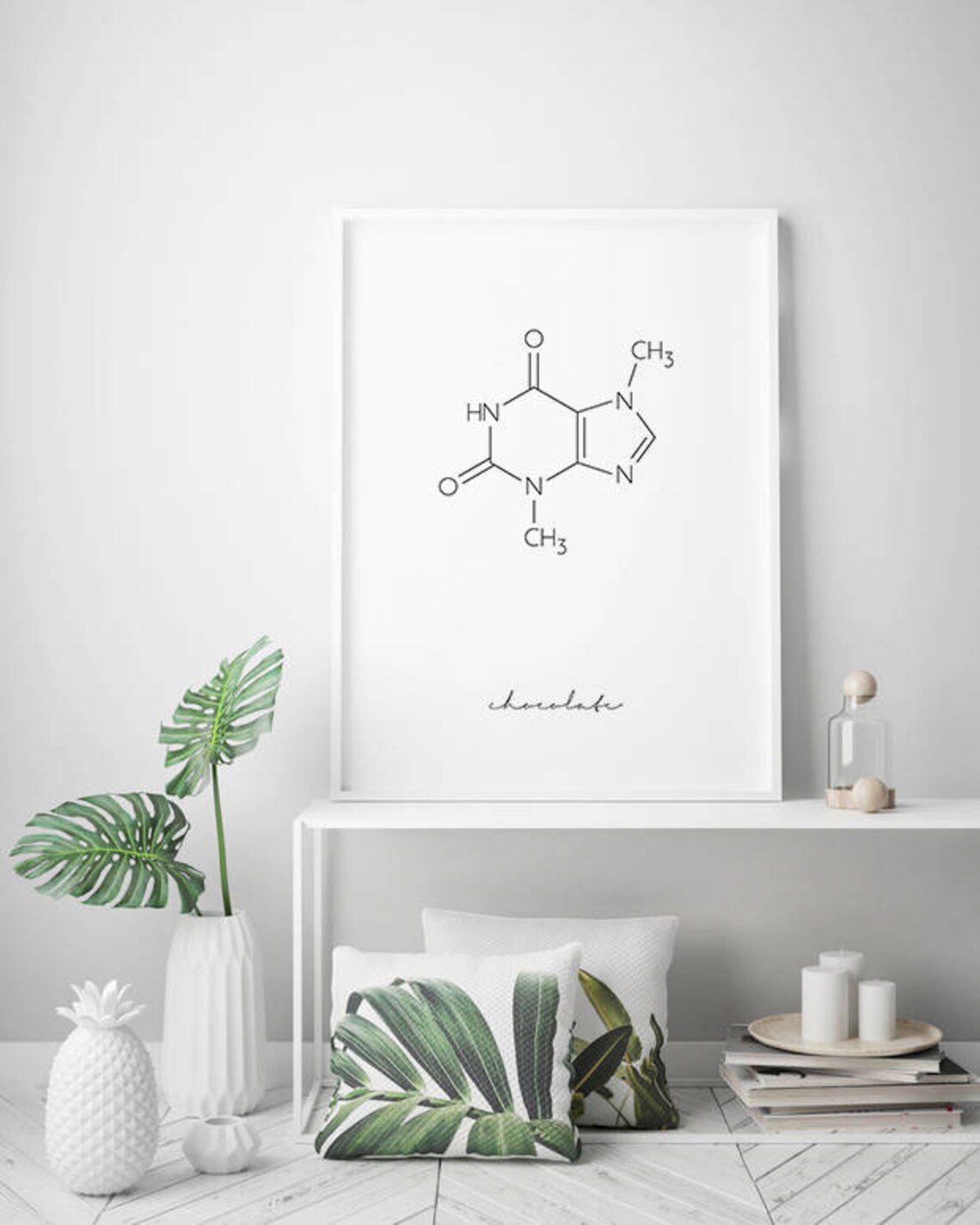 Chocolate Molecule Science Art, Kitchen Poster Print - Image 2