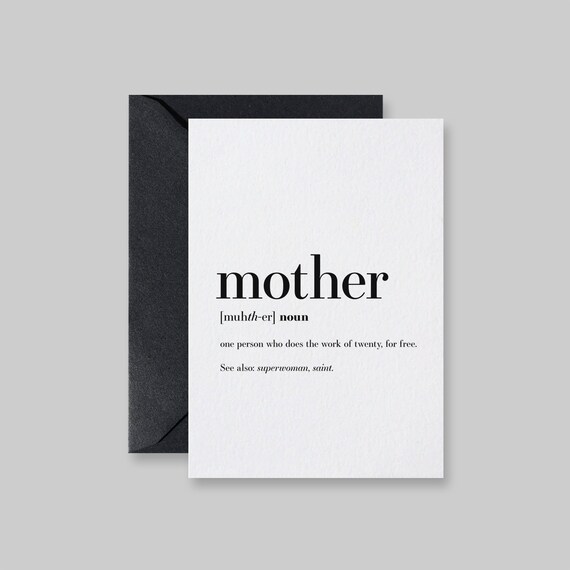 Funny Definition Mothers Day Card For Mom Art Print