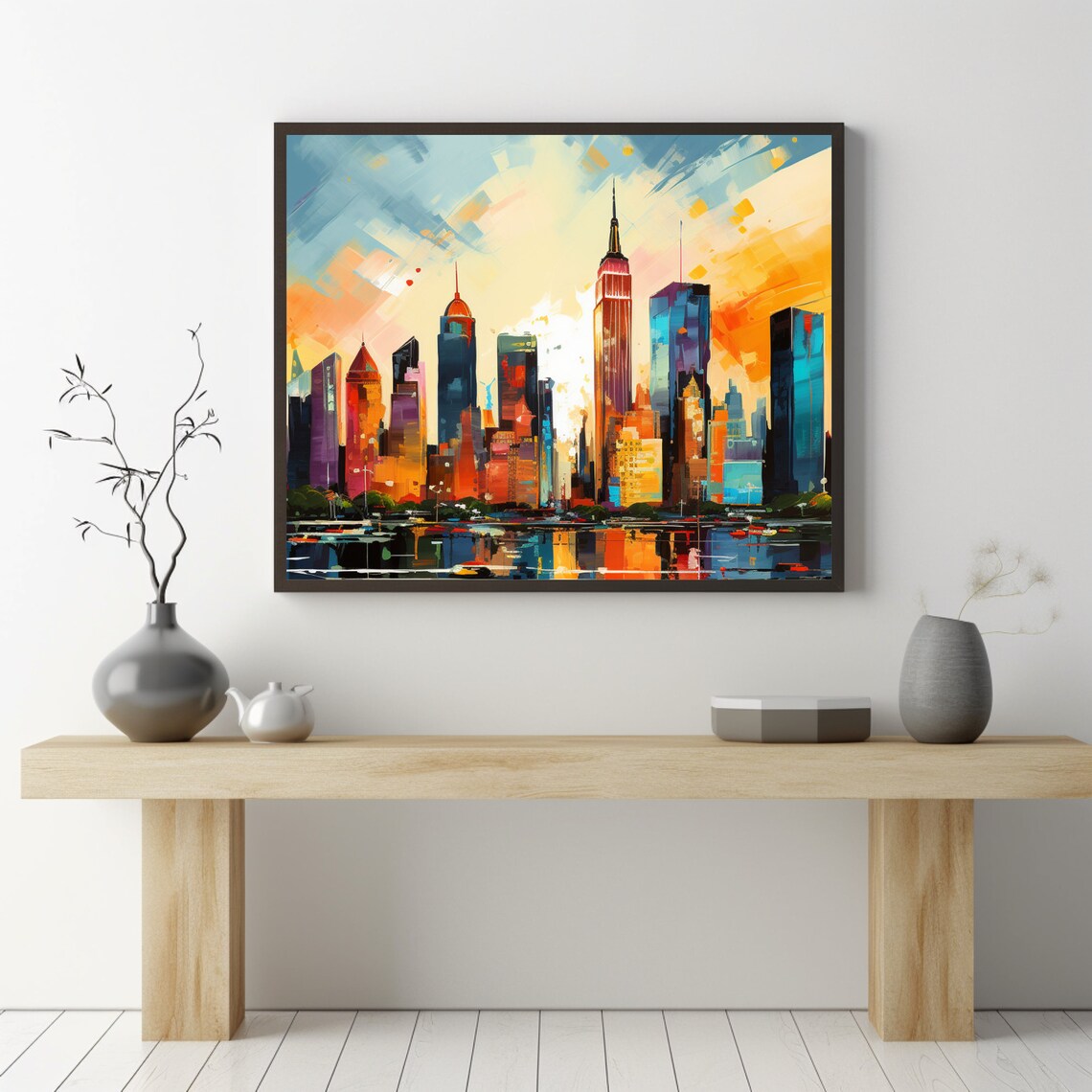 New York City Abstract Skyline, Travel Poster