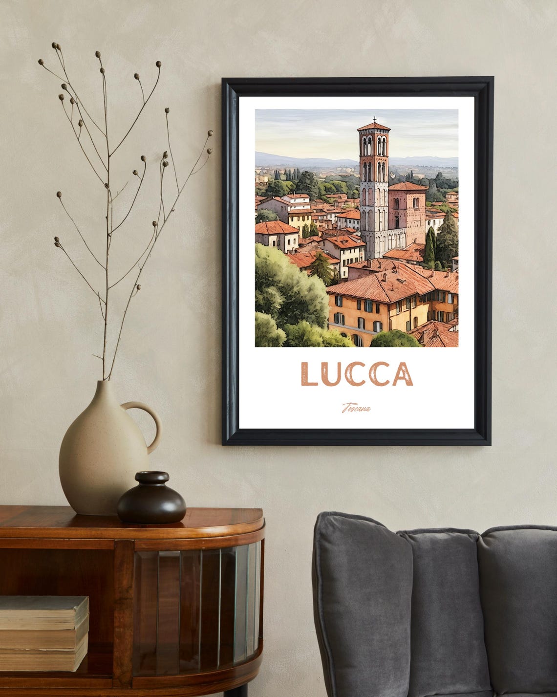 Lucca Italy Travel Poster, Tuscany Christmas Gift - Image 2