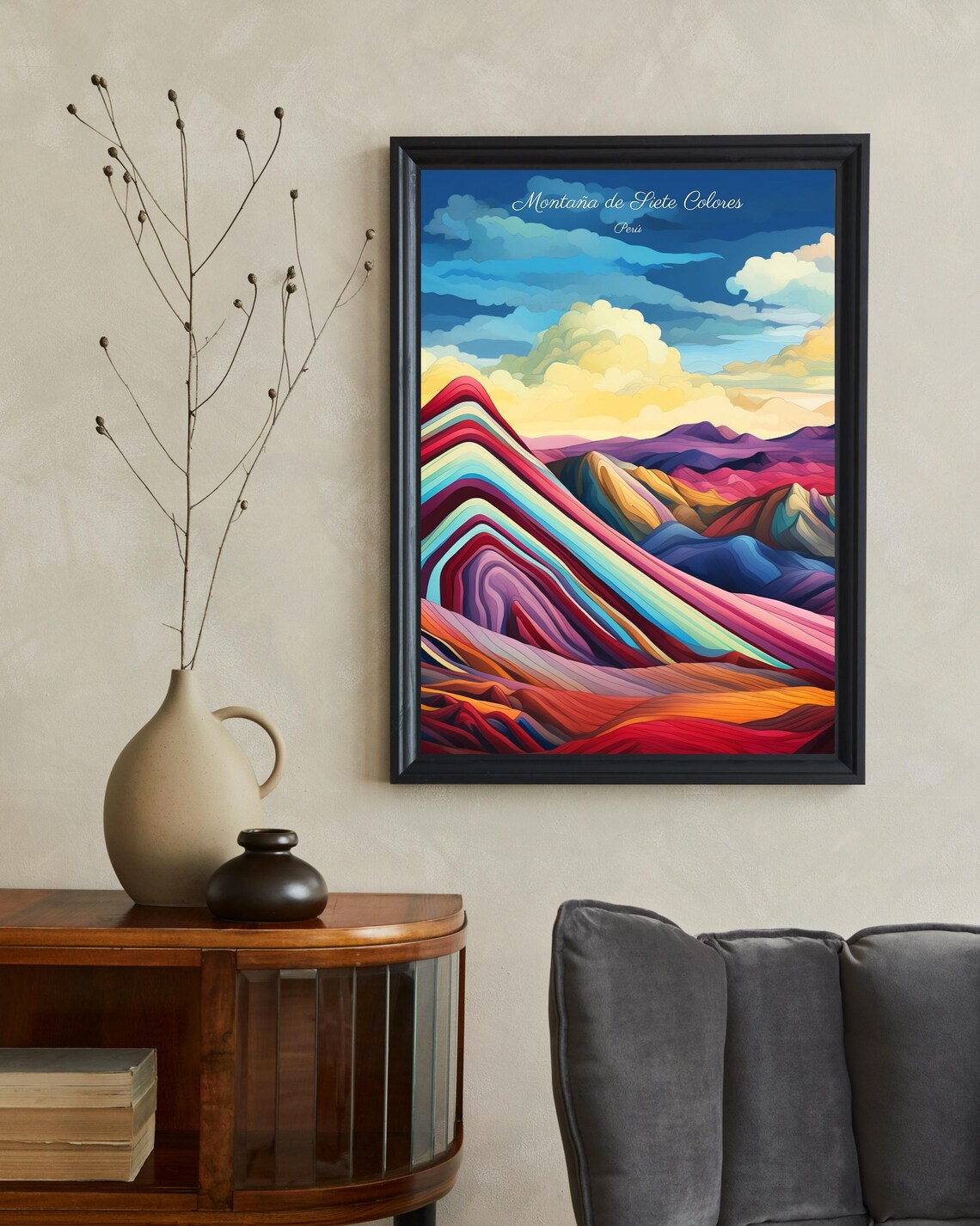 Cusco Peru Poster, Rainbow Mountain Travel Poster - Image 2