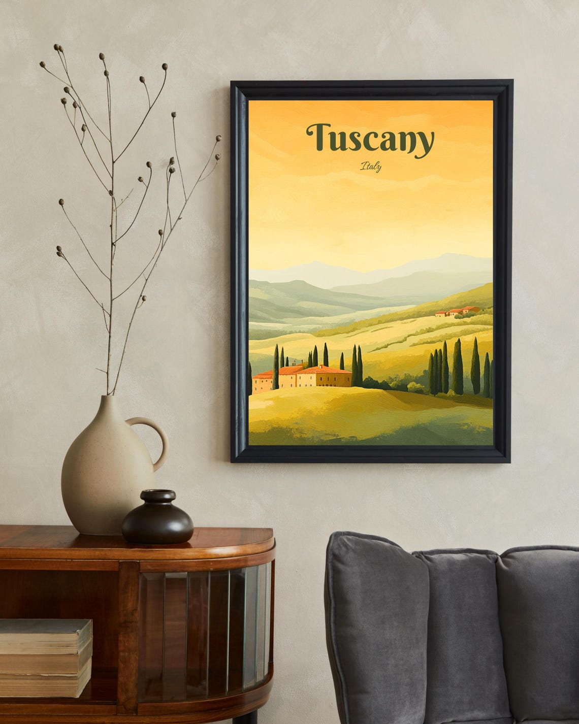Tuscany Poster Tuscany Travel Print Tuscany Vintage Print Tuscany Retro Art Toskana Art Italian Wall Art Kitchen Decor Christmas Gift - Image 2