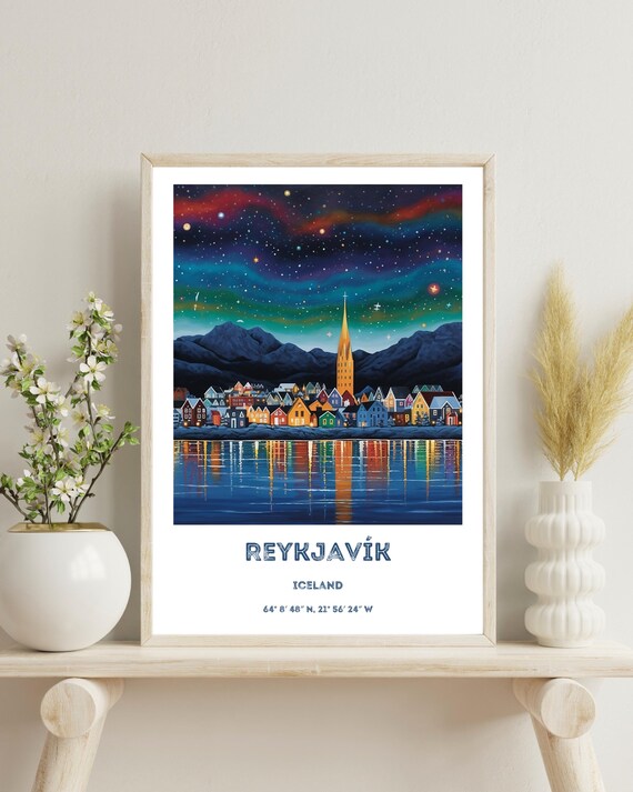 Reykjavik Reykjavk Classic Travel Poster