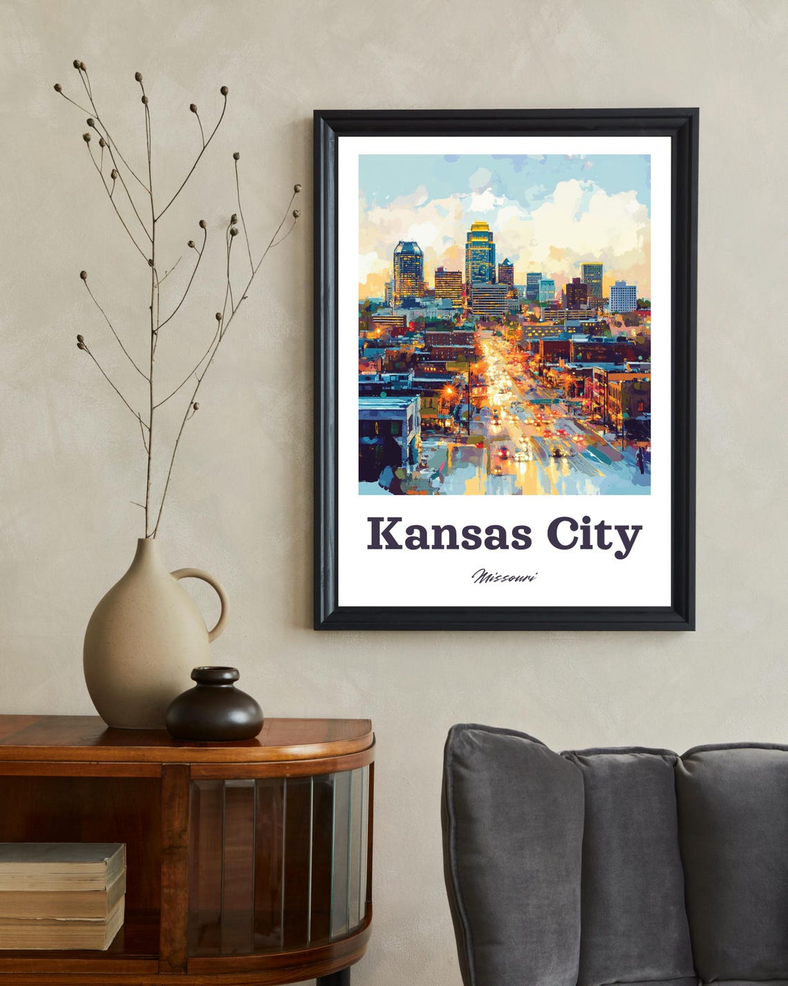 Kansas City Vintage Travel Poster, Missouri Art - Image 2
