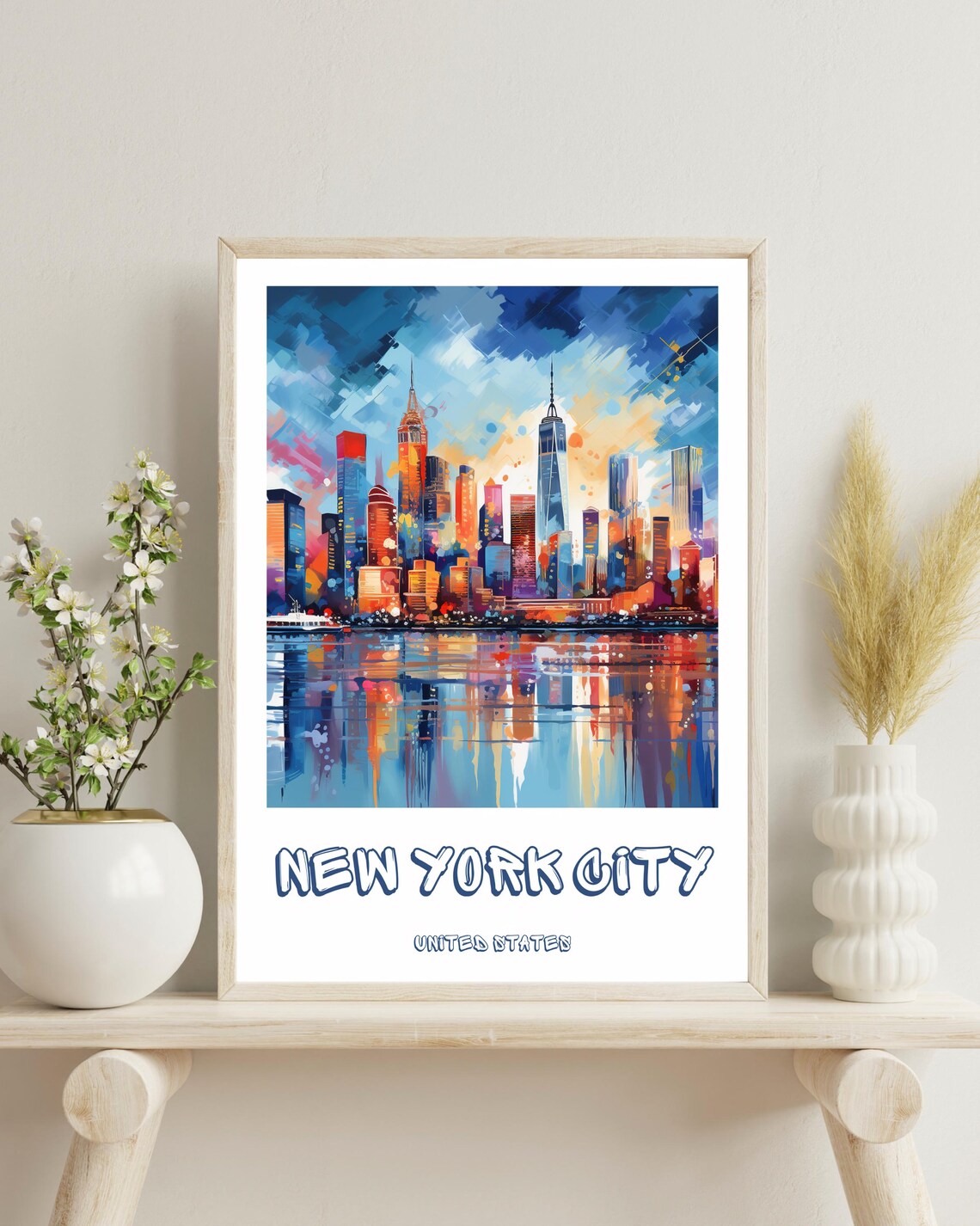 New York City Skyline - Abstract Travel Poster