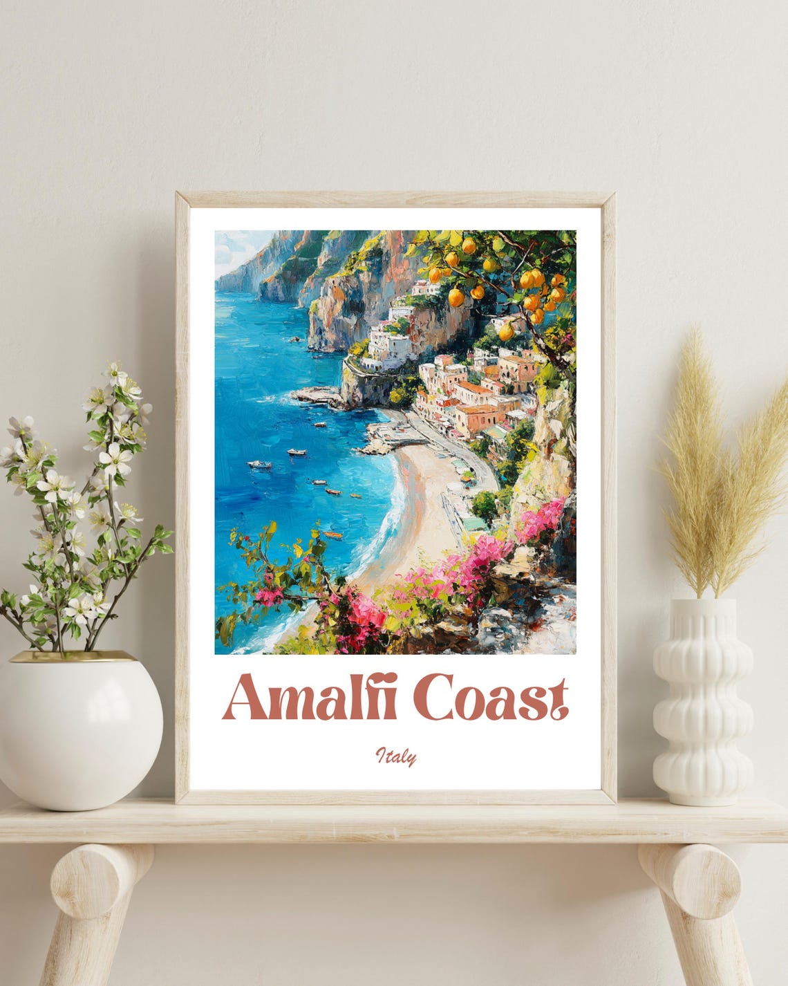 Amalfi Coast Poster Amalfi Coast Travel Poster Sorrento Lemon Amalfi Print Italy Wall Art Amalfi Lemons Amalfi Coast Print Sorrento Art