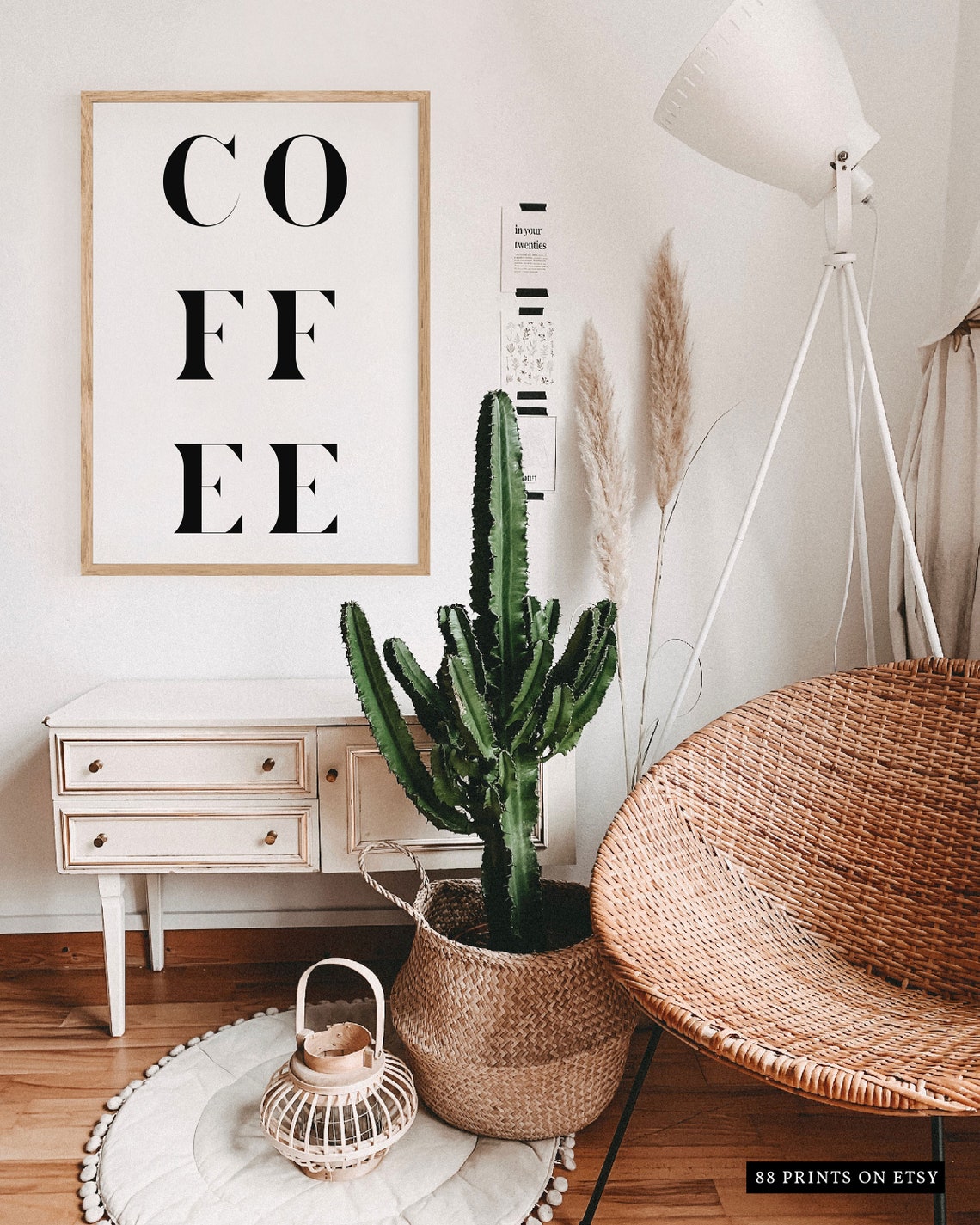 Coffee Typography Bold Black Letters Minimalist Kitchen Poster - Image 4
