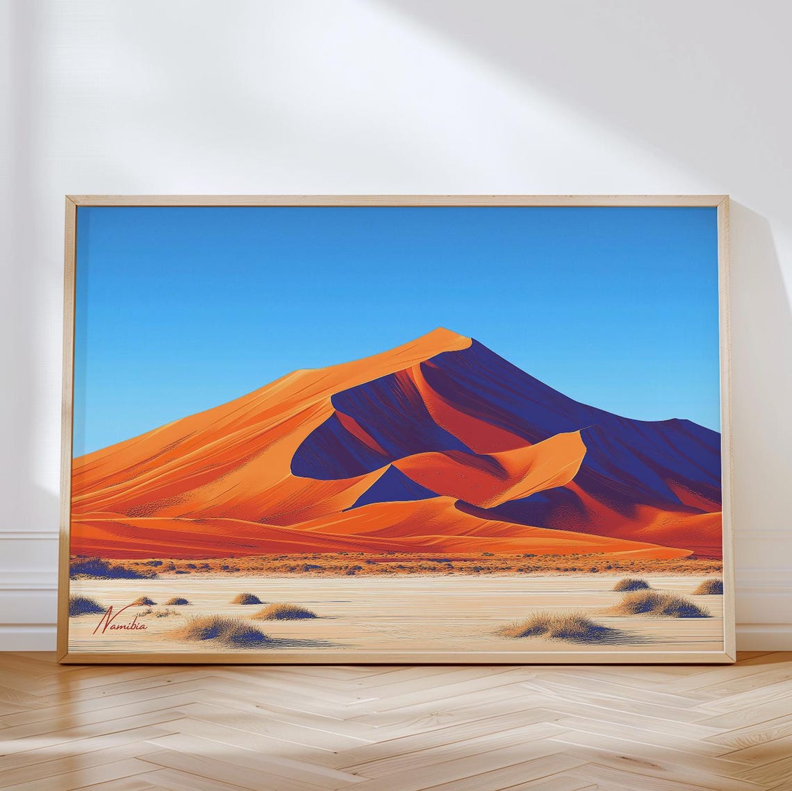 Namib Desert Horizontal Travel Poster, Namibia
