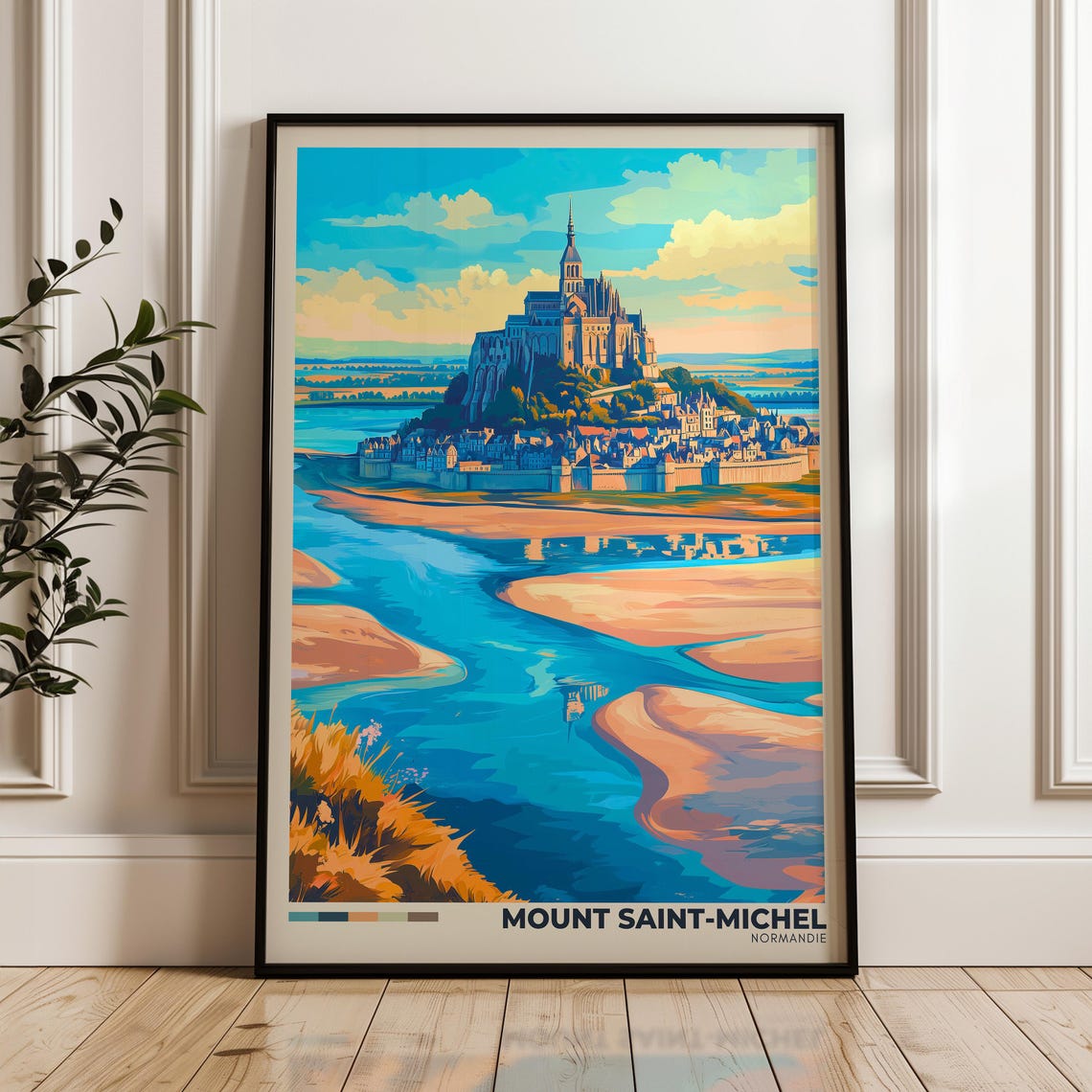 Mont Saint-Michel Normandie Abbey Tidal Island Travel Poster