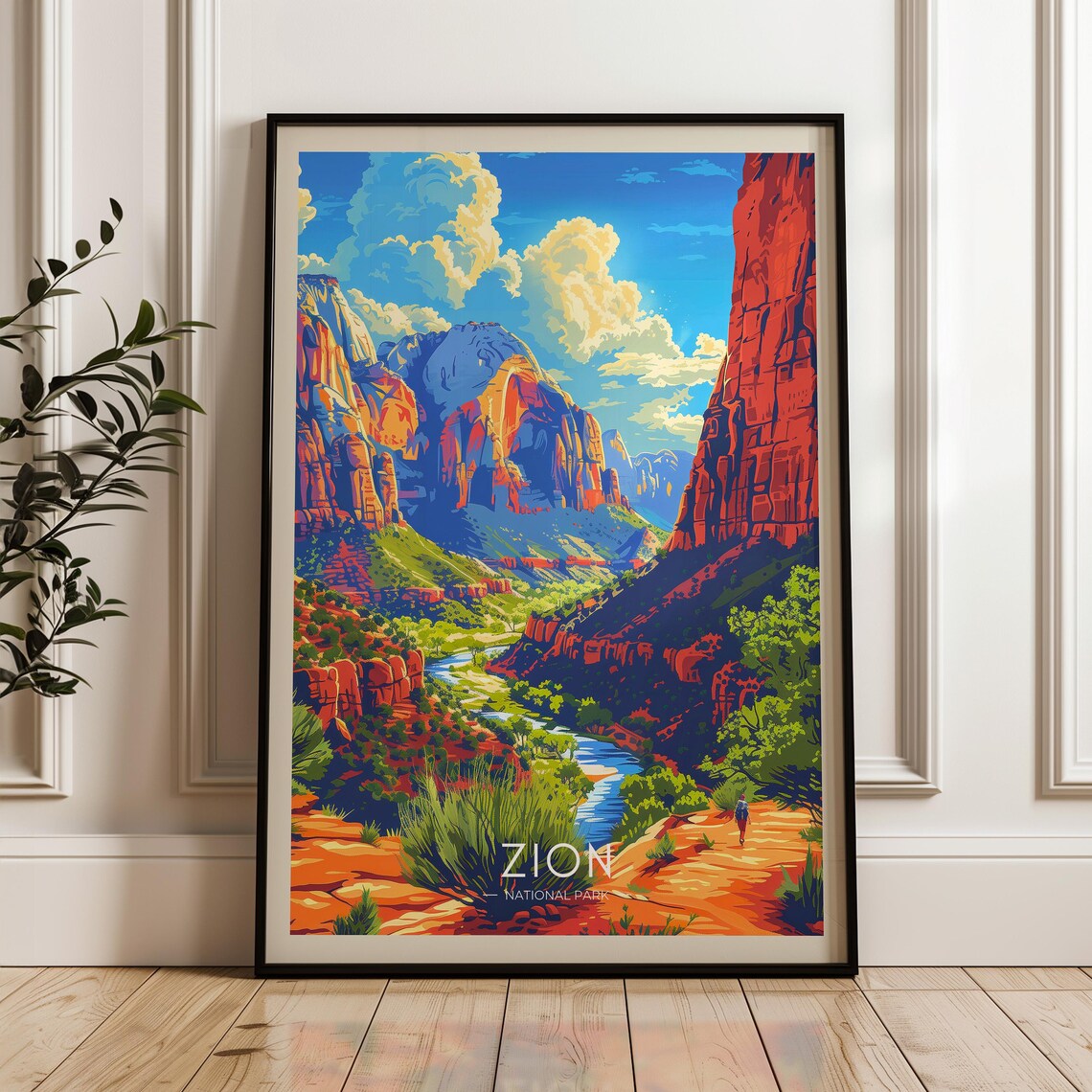 Zion National Park Travel Poster, United States
