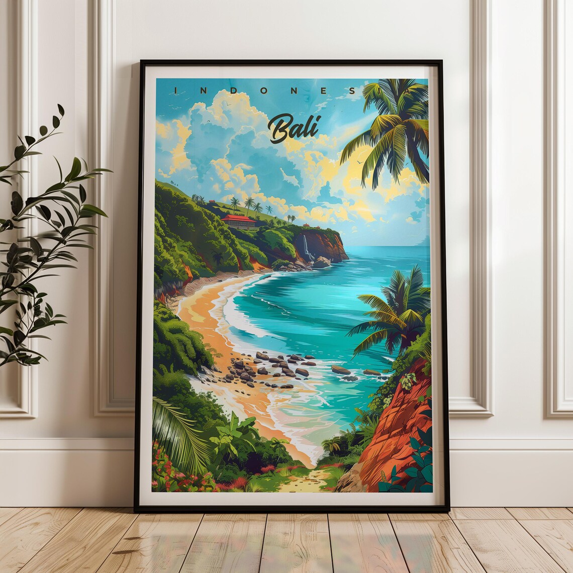 Bali Travel Poster, Indonesia Wall Art Print