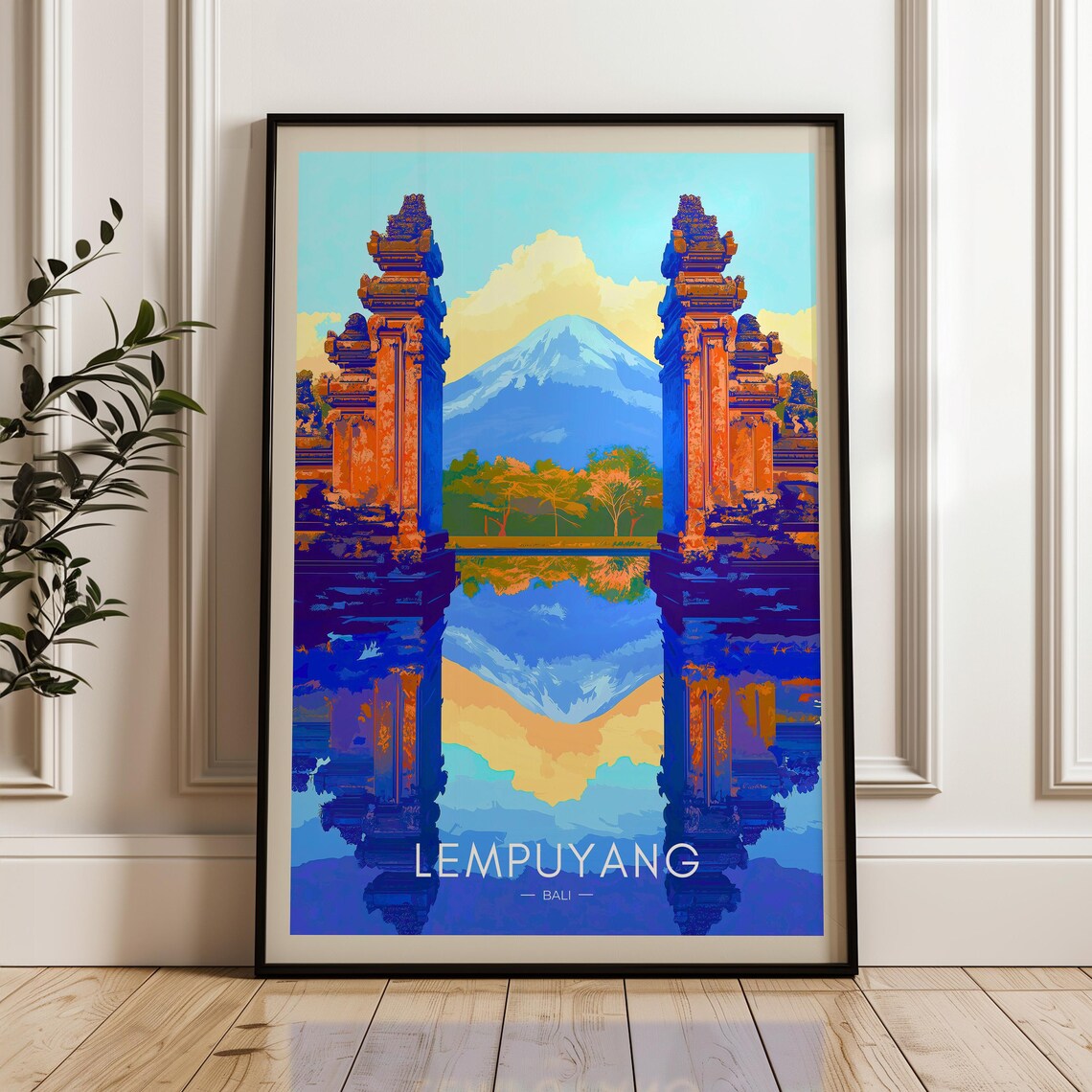 Lempuyang Travel Poster, Indonesia Gates Of Heaven