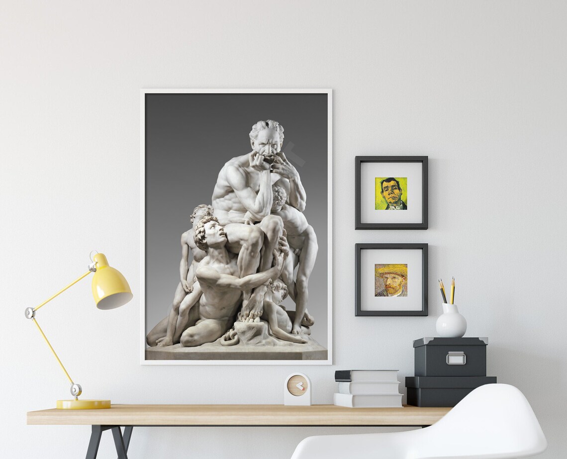 Jean Baptiste Carpeaux Ugolino And His Sons Art Print - Image 4
