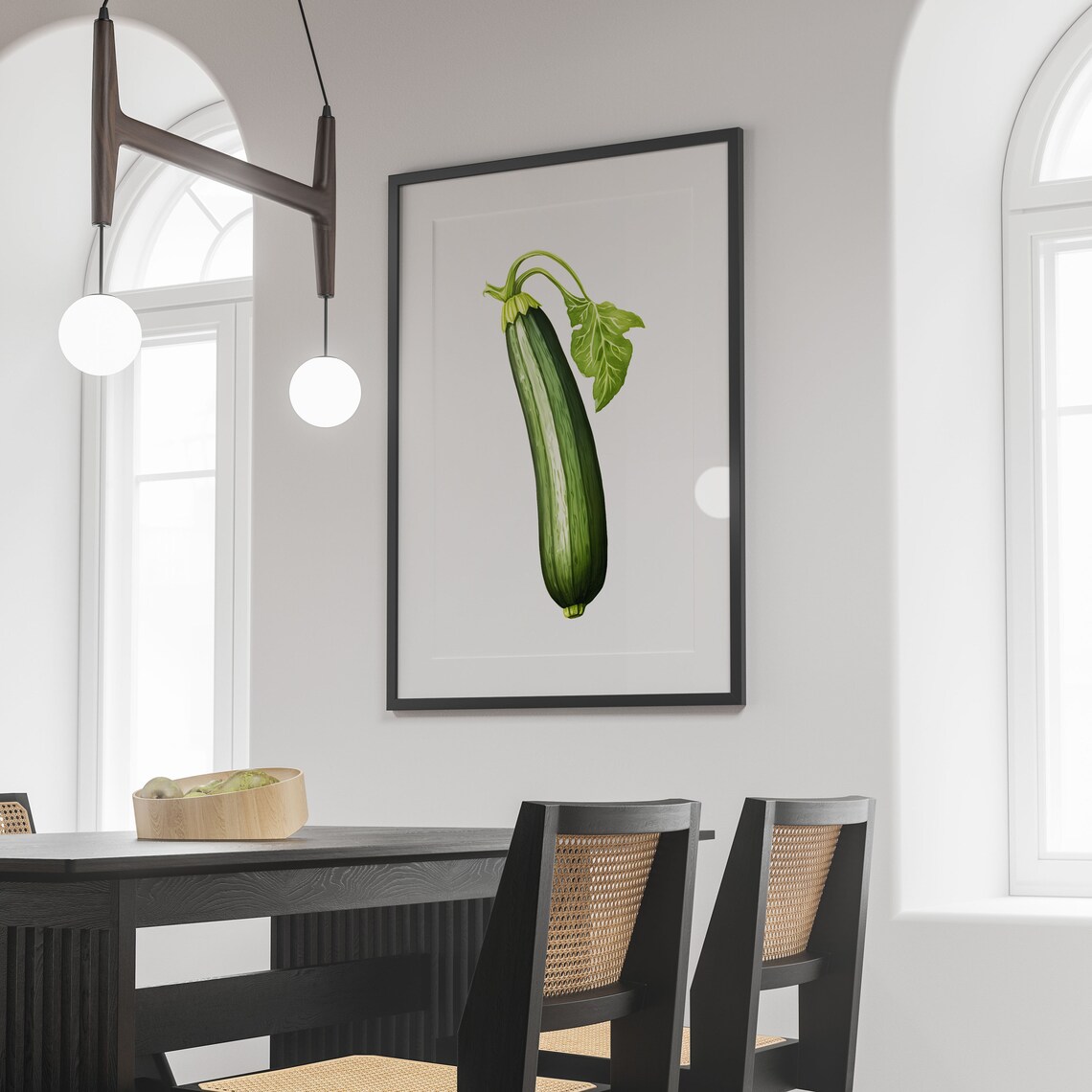 Zucchini Botanical Vintage Kitchen Art Print - Image 2
