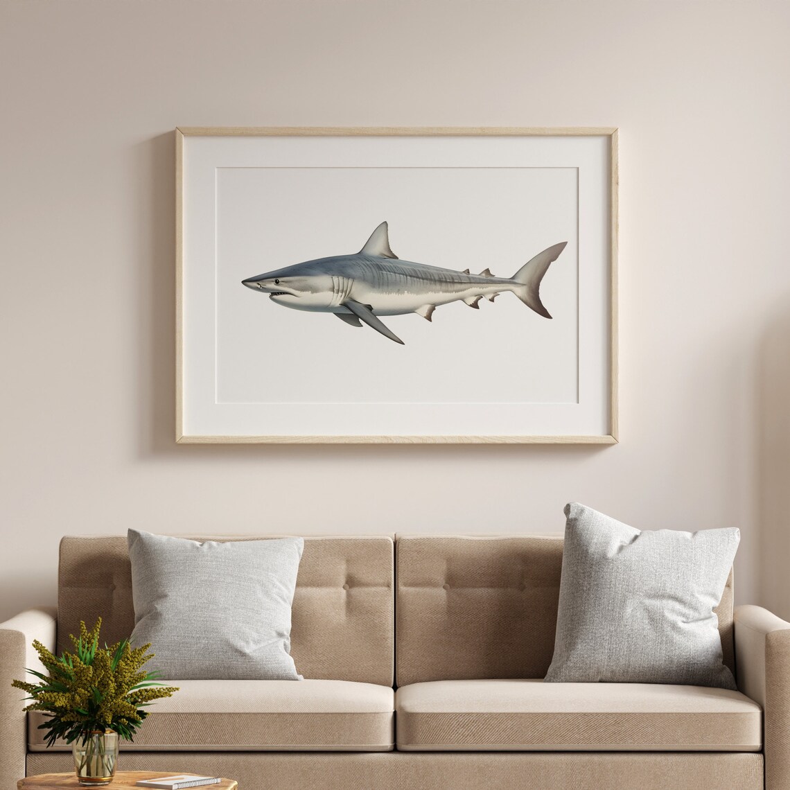 Shark Fish Vintage Illustration Art Print - Image 3