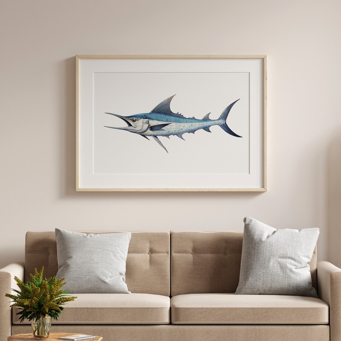 Swordfish Vintage Illustration Art Print - Image 3