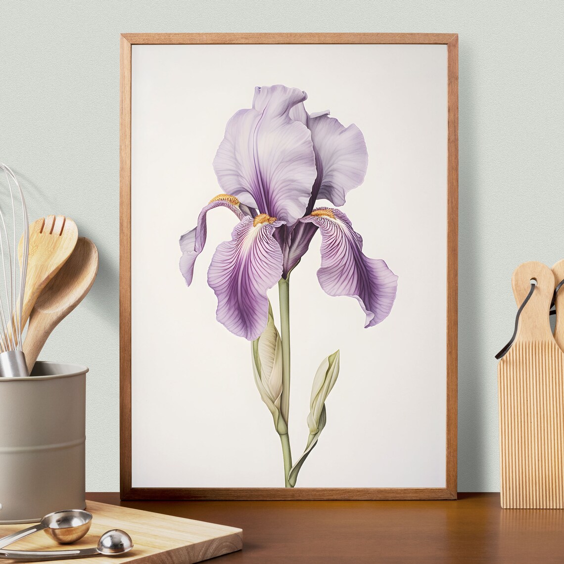 Iris Botanical Vintage Poster, Floral Wall Art - Image 2